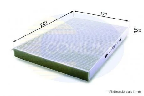 - Фільтр салону Hyundai i30 07->, Kia Ceed 06->, Proceed 08->, Ceed 12-> Comline EKF262