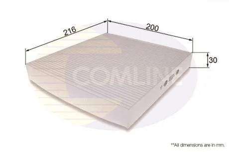 - Фільтр салону (аналогWP9322/LA424) Citroen C- Crosser 07->, C4 12->, Mitsubishi Asx 10->, Lancer Saloon 09->, Sport Back 08->, Outlander 06->, Peugeot 4007 07->, 4008 12-> Comline EKF264