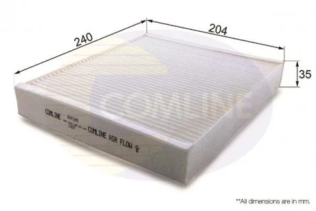 - Фільтр салону (аналогWP9356/LA472) Chevrolet Cruze 09->, Orlando 11->, Opel Astra 09->, Insignia 08->, Meriva 10->, Saab 9-5 10->, Vauxhall Astra 07->, Insignia 08->, Meriva 10-> Comline EKF295