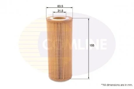 - Фільтр оливи (аналогWL7303/OX368D1) Audi Allroad 06->, A4 05->, A5 07->, A6 04->, A7 10->, A8 05->, Q5 08->, Q7 10->, Porsche Cayenne 10->, VW Touareg 10-> Comline EOF165
