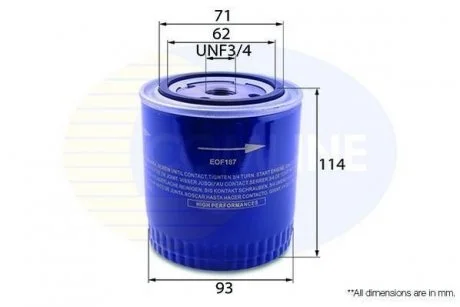 Фільтр оливи Comline EOF187