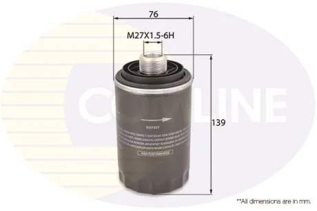 - Фільтр оливи (аналогWL7466/OC456) Audi A3 04->, A4 07->, A5 07->, Q5 08->, TT 06->, Seat Alhambra 10->, Altea 07->, Exeo 10->, Leon 07->, Toledo 07->, Skoda Octavia 05->, Superb 08->, Yeti 09->, VW Amarok 10->, Eos 06->, Golf 04->, Comline EOF227