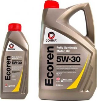 Олія моторна Ecoren 5W-30 (1 л) COMMA ECR1L