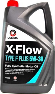 Масло моторное X-Flow Type F PLUS 5W-30 (5 л) COMMA XFFP5L (фото 1)