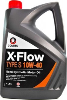 Масло моторное X-Flow Type S 10W-40 (4 л) COMMA XFS4L (фото 1)
