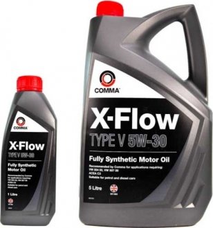 Масло моторное X-Flow Type V 5W-30 (1 л) COMMA XFV1L (фото 1)