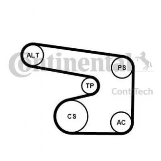 Ременный комплект Contitech 6PK1900K1
