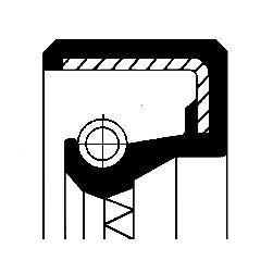 Кільце ущільнювача, диференціал, Кільце ущільнювача, ступиця колеса CORTECO 19035001B (фото 1)