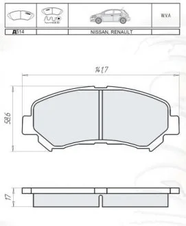 Колодки гальмівні дискові, к-кт. DAFMI / INTELLI D514E