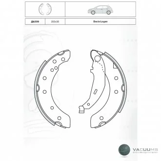 Тормозные колодки барабанные, к-кт. DAFMI / INTELLI DA339