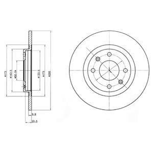 Гальмівний диск Delphi BG2308