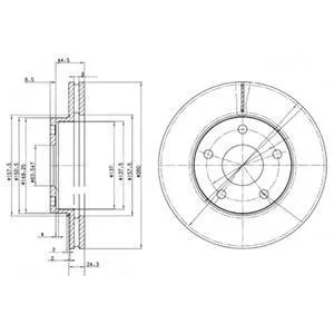 Тормозной диск Delphi BG2346