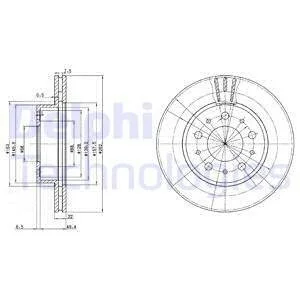Гальмівний диск Delphi BG2425