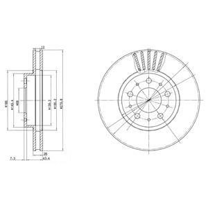 VOLVO Диск тормозн.передн.850-940,S70,V70,XC70 Delphi BG2841C (фото 1)