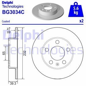 Тормозной диск Delphi BG3034C