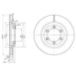 Тормозной диск Delphi BG3523