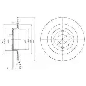Тормозной диск Delphi BG3556