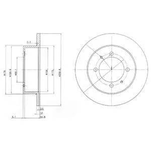Тормозной диск Delphi BG3609