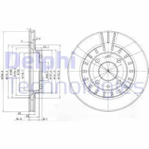 Диск тормозной Lada 21110-21112 - 14"/15 Delphi BG3806