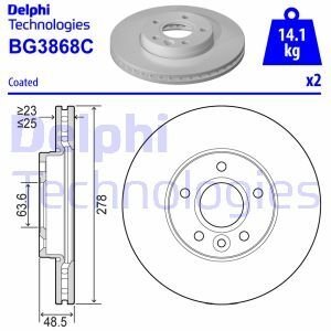 Тормозной диск Delphi BG3868C