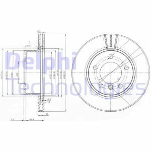 Гальмівний диск Delphi BG3899C