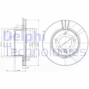 Гальмівний диск Delphi BG3899C
