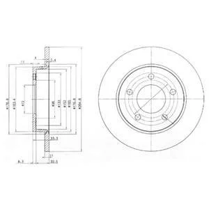 Тормозной диск Delphi BG4025 (фото 1)