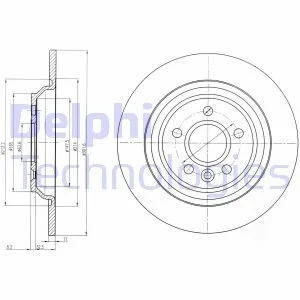 Тормозные диски задние Delphi BG4239C
