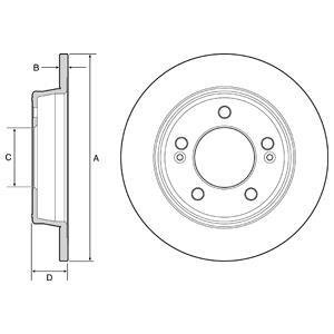 Тормозной диск Delphi BG4559C (фото 1)