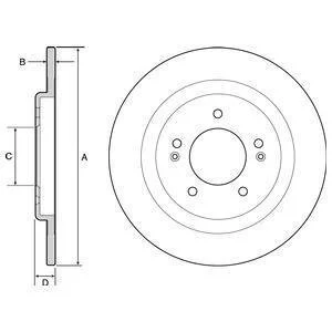 Tarcza ham. HYUNDAI malowana i40, 284mm Delphi BG4563C