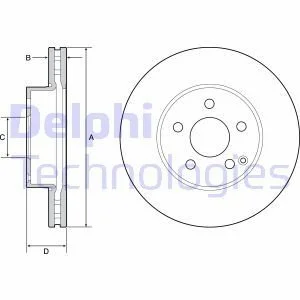 Тормозной диск Delphi BG4945C