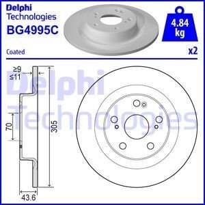 Гальмівні диски Delphi BG4995C (фото 1)