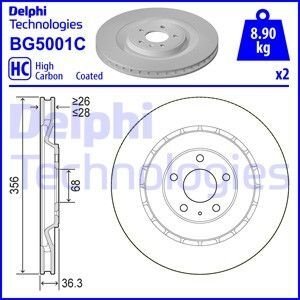 Tarcza ham.PORSCHE MACAN Delphi BG5001C (фото 1)