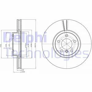 Тормозной диск Delphi BG9063C
