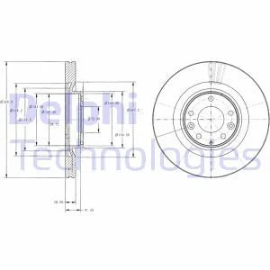 Тормозной диск Delphi BG9104