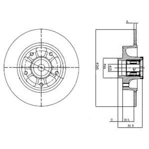 Тормозной диск с подшипником Delphi BG9112RSC (фото 1)