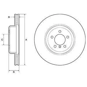 Tarcza ham. BMW 3/4 przєd.. Delphi BG9158C