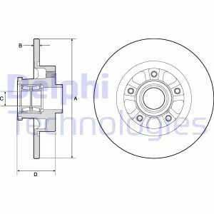 Tarcza ham. FIAT/RENAULT/VAUXH TALENTO/TRAFIC/VIVARO Delphi BG9190RSC