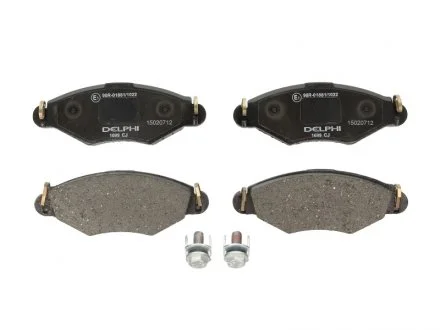 Тормозные колодки дисковые PEUGEOT 206 ''F''98>> Delphi LP1699