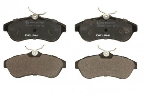 Тормозные колодки дисковые CITROEN C3/C2 "F "03>> Delphi LP1715