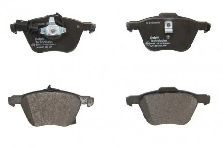 Гальмівні колодки дискові FORD/SEAT/VW Galaxy/Alhambra/Sharan/Transporter "F "00>> Delphi LP1801