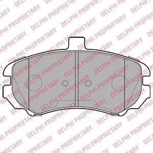 Тормозные колодки дисковые HYUNDAI Elantra &quot;F &quot;03-05 Delphi LP2150 (фото 1)