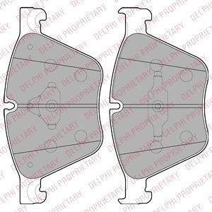 Тормозные колодки дисковые BMW 5(F07)/X6(E71) "F "09>> Delphi LP2210 (фото 1)