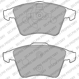 Комплект тормозных колодок, дисковый тормоз Delphi LP2224