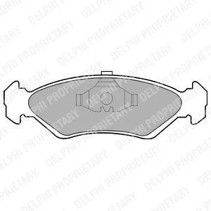 Тормозные колодки дисковые FORD Fiesta "F "89-97 Delphi LP591
