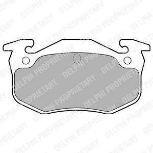 Тормозные колодки дисковые CITROEN/PEUGEOT/RENAULT Xsara/106/206/306/Megane/Clio \'\'F \'\'83-07 Delphi LP699 (фото 1)