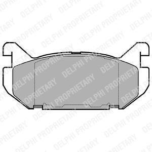 Комплект гальмівних колодок, дискове гальмо Delphi LP802