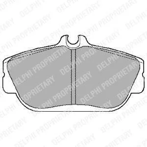 Комплект гальмівних колодок, дискове гальмо Delphi LP887