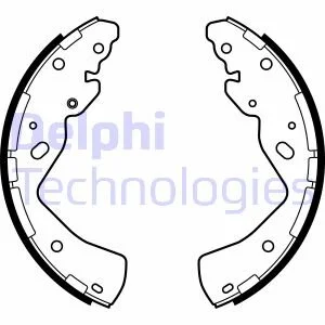 Комплект гальмівних колодок з 4 шт. барабанів Delphi LS2143