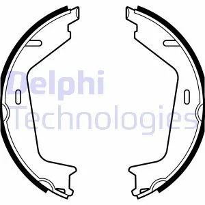 Комплект гальмівних колодок з 4 шт. барабанів Delphi LS2144